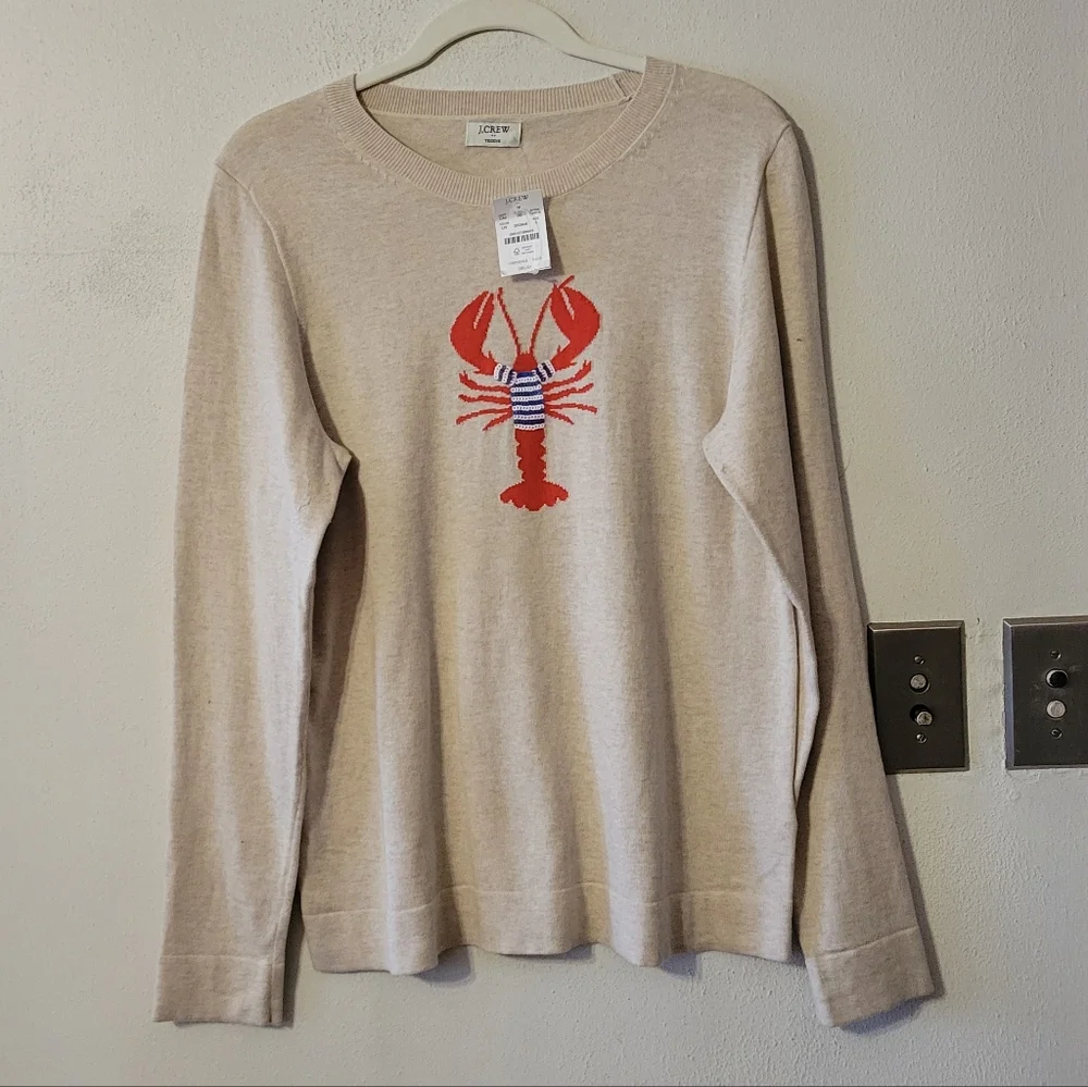 J. Crew Factory Lobster Teddie Sweater - beige - Picture 7 of 11